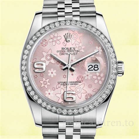 rolex datejust blumen